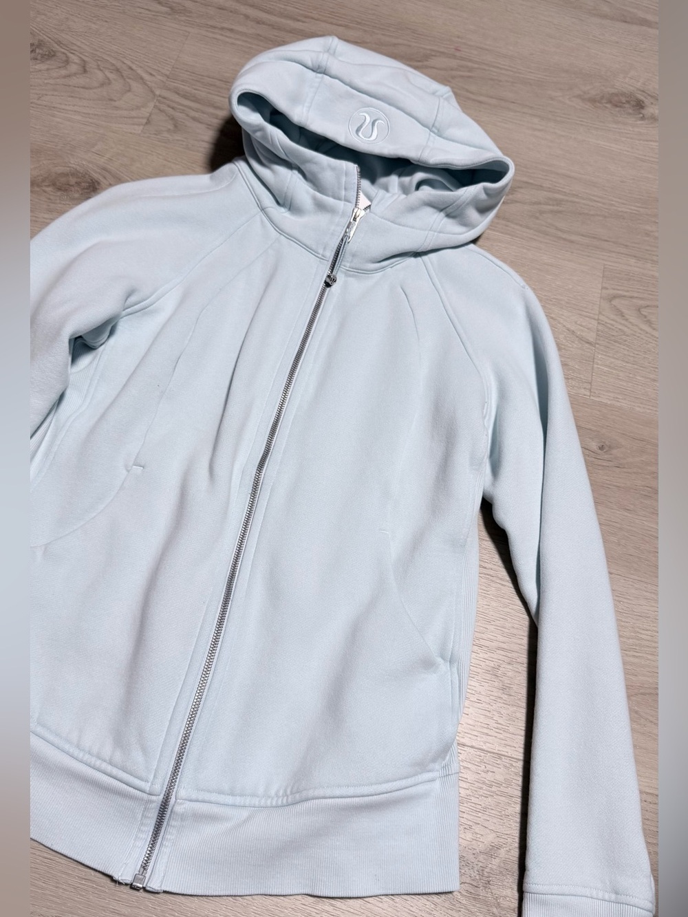 lululemon athletica Women's Pale Blue Zip-Up Hoodie Jacket